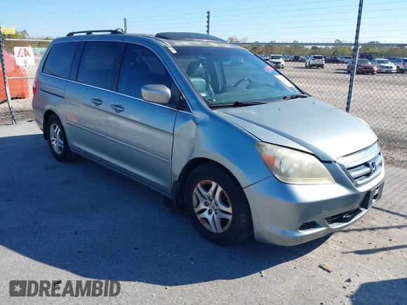 2006 Honda Odyssey EX-L with VIN 5FNRL38756B031675, listed as a IAAI auction lot 41249028 with 152,240 mi miles. Bid and sale history available at carsss.com. Image 1.