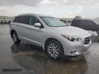 2013 Infiniti JX35 with VIN 5N1AL0MM2DC352392, listed as a Copart auction lot 69076274 with 126,629 mi miles and Salvage Title. Bid and sale history available at carsss.com. Image 4.