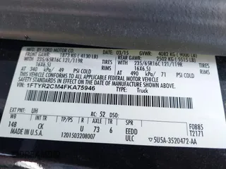 2015 Ford Transit Cargo с VIN 1FTYR2CM4FKA75946, выставлен на аукционе IAAI как лот 42579338 с пробегом 100 504 миль миль и . История ставок и продаж доступна на DreamBid. Изображение 9.