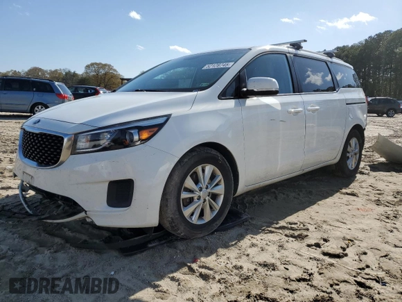 2016 Kia Sedona LX with VIN KNDMB5C17G6163863, listed as a Copart auction lot 52128745 with 165,416 mi miles and Salvage Title. Bid and sale history available at DreamBid. Image 1.