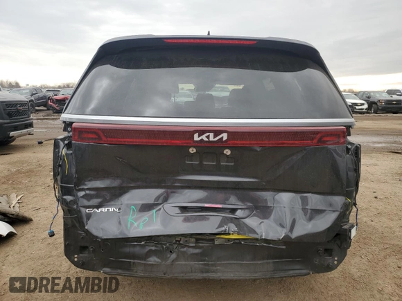 2024 Kia Carnival LX with VIN KNDNB4H30R6433818, listed as a Copart auction lot 49499625 with 60,386 mi miles and Salvage Title. Bid and sale history available at carsss.com. Image 6.