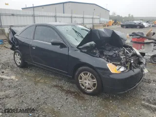 2002 Honda Civic LX with VIN 1HGEM21572L063504, listed as a Copart auction lot 71024364 with 0 mi miles and Salvage Title. Bid and sale history available at carsss.com. Image 4.