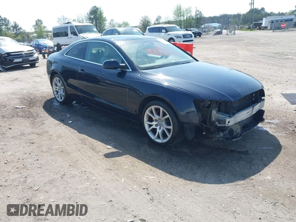 2012 Audi A5 Premium Plus with VIN WAULFAFR3CA003378, listed as a IAAI auction lot 42063495 with 134,258 mi miles and . Bid and sale history available at DreamBid. Image 1.