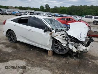 2019 Honda Civic Sport with VIN 19XFC2F89KE008666, listed as a Copart auction lot 55490485 with 151,467 mi miles and Salvage title. Bid and sale history available at DreamBid. Image 4.