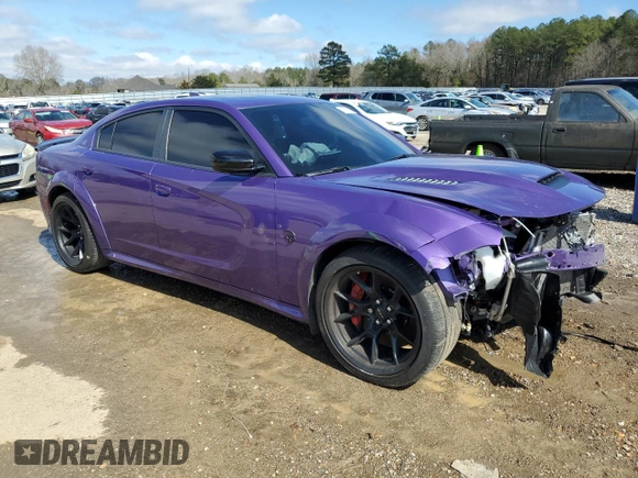 2023 Dodge Charger SRT Hellcat Widebody Jailbreak with VIN 2C3CDXL9XPH689642, listed as a Copart auction lot 46474045 with 14,742 mi miles and Salvage Title. Bid and sale history available at carsss.com. Image 4.