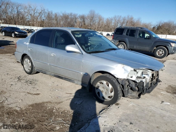 1996 Honda Civic EX with VIN 1HGEJ8644TL027704, listed as a Copart auction lot 88506285 with 296,127 mi miles and Salvage Title. Bid and sale history available at carsss.com. Image 4.