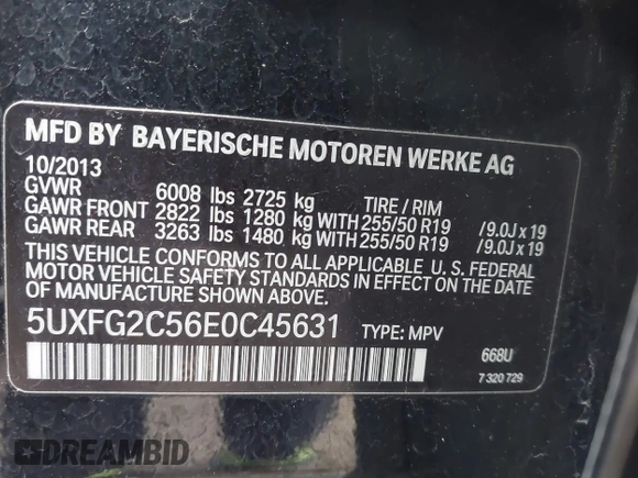 2014 BMW X6 xDrive35i z VIN 5UXFG2C56E0C45631, wystawiony jako IAAI lot #41967186 z przebiegiem 86 773 mil mil oraz . Historia ofert i sprzedaży dostępna na DreamBid. Obrazek 9.