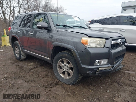 2010 Toyota 4Runner Trail with VIN JTEBU5JR5A5003435, listed as a IAAI auction lot 41560158 with 331,533 mi miles and . Bid and sale history available at DreamBid. Image 1.