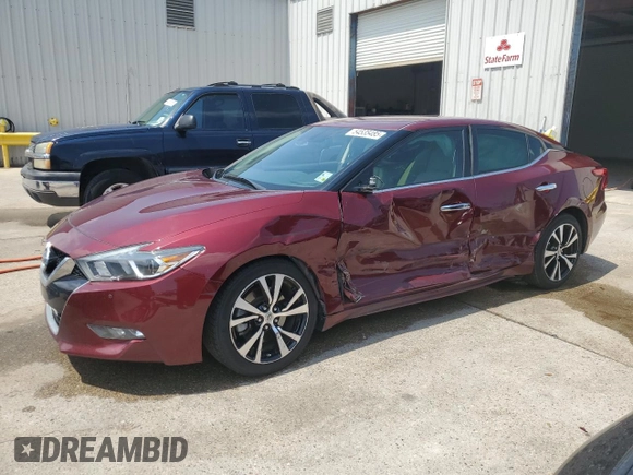 2018 Nissan Maxima S with VIN 1N4AA6AP6JC397820, listed as a Copart auction lot 54535485 with 56,676 mi miles and Salvage Title. Bid and sale history available at DreamBid. Image 1.
