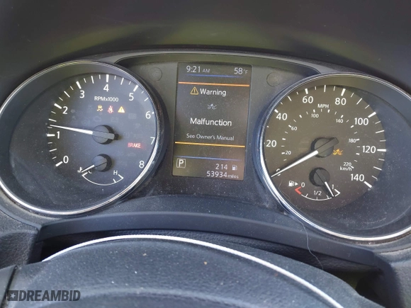 2018 Nissan Rogue S with VIN KNMAT2MV6JP581574, listed as a IAAI auction lot 41649291 with 53,934 mi miles. Bid and sale history available at carsss.com. Image 7.