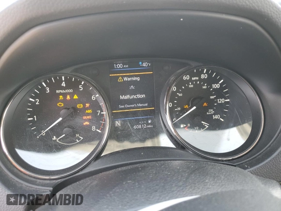 2019 Nissan Rogue SV with VIN JN8AT2MV3KW378220, listed as a Copart auction lot 53349015 with 60,812 mi miles and Salvage Title. Bid and sale history available at carsss.com. Image 9.