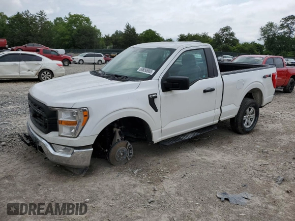 2021 Ford F-150 XL with VIN 1FTMF1EP7MKE72931, listed as a Copart auction lot 60650605 with 23,825 mi miles and Salvage title. Bid and sale history available at DreamBid. Image 1.