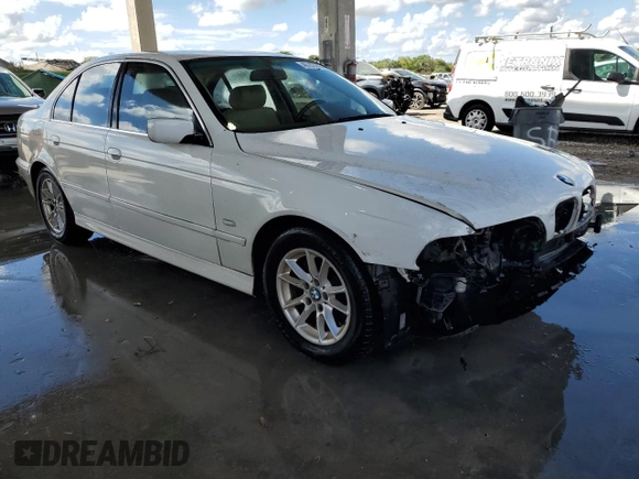 2001 BMW 5 Series 525iA with VIN WBADT43451GF58014, listed as a Copart auction lot 46687415 with 230,231 mi miles and Salvage Title. Bid and sale history available at carsss.com. Image 4.