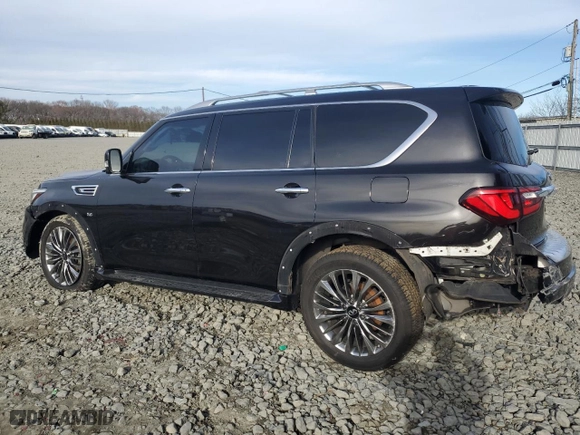 2019 Infiniti QX80 LUXE with VIN JN8AZ2NF3K9681793, listed as a Copart auction lot 49930475 with 83,923 mi miles and Salvage Title. Bid and sale history available at carsss.com. Image 2.