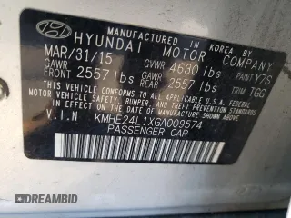 2016 Hyundai Sonata Hybrid SE with VIN KMHE24L1XGA009574, listed as a Copart auction lot 63392512 with 213,244 mi miles. Bid and sale history available at carsss.com. Image 10.