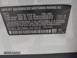 2019 BMW X4 xDrive30i с VIN 5UXUJ3C56KLG57413, выставлен на аукционе IAAI как лот 42473121 с пробегом 113 051 миль миль и . История ставок и продаж доступна на DreamBid. Изображение 9.