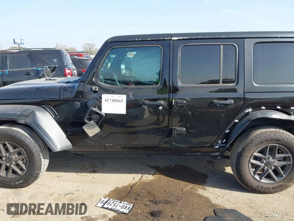 2024 Jeep Wrangler Sport S with VIN 1C4PJXDNXRW349946, listed as a IAAI auction lot 41748865 with 6,310 mi miles. Bid and sale history available at carsss.com. Image 15.