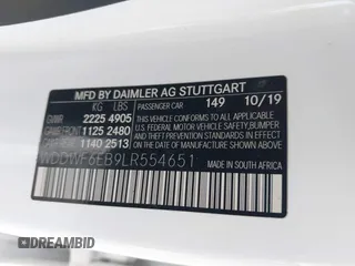 2020 Mercedes-Benz C 43 AMG with VIN WDDWF6EB9LR554651, listed as a IAAI auction lot 41892690 with 75,114 mi miles and . Bid and sale history available at carsss.com. Image 9.