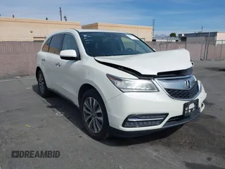 2016 Acura MDX w/Tech with VIN 5FRYD3H4XGB009265, listed as a IAAI auction lot 41691872 with 123,798 mi miles. Bid and sale history available at carsss.com. Image 1.