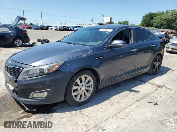 2015 Kia Optima LX with VIN 5XXGM4A78FG437595, listed as a Copart auction lot 56953215 with 217,522 mi miles and Salvage title. Bid and sale history available at DreamBid. Image 1.