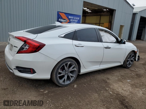 2020 Honda Civic Sedan Touring with VIN 2HGFC1F90LH105555, listed as a Copart auction lot 85862544 with 125,593 mi miles and Salvage Title. Bid and sale history available at carsss.com. Image 3.
