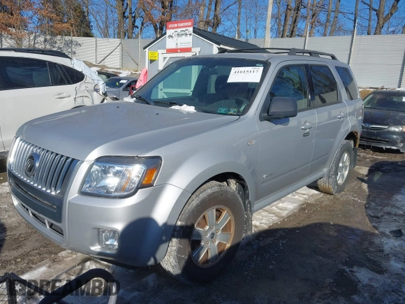 2008 Mercury Mariner with VIN 4M2CU91Z68KJ45797, listed as a IAAI auction lot 41615117 with 87,936 mi miles. Bid and sale history available at carsss.com. Image 2.