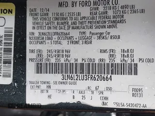 2015 Lincoln MKZ Hybrid z VIN 3LN6L2LU3FR620664, wystawiony jako IAAI lot #42362854 z przebiegiem 152 750 mil mil oraz . Historia ofert i sprzedaży dostępna na DreamBid. Obrazek 9.