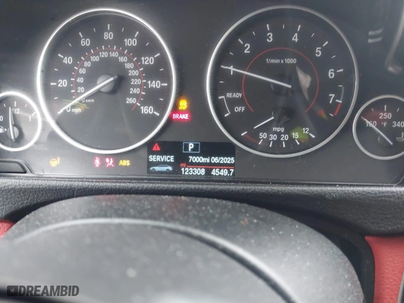 2017 BMW 4 Series 440i xDrive with VIN WBA4E5C37HG189560, listed as a IAAI auction lot 41810525 with 123,308 mi miles. Bid and sale history available at carsss.com. Image 7.