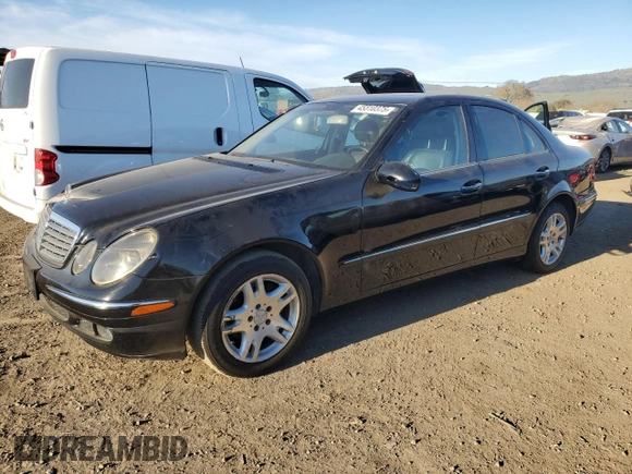 2005 Mercedes-Benz E-Class 3.2L with VIN WDBUF65J05A661032, listed as a Copart auction lot 45510375 with 167,360 mi miles and Salvage Title. Bid and sale history available at carsss.com. Image 1.