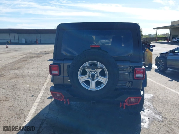 2018 Jeep Wrangler Unlimited Sport S with VIN 1C4HJXDG4JW149557, listed as a IAAI auction lot 42014833 with 54,472 mi miles. Bid and sale history available at carsss.com. Image 17.