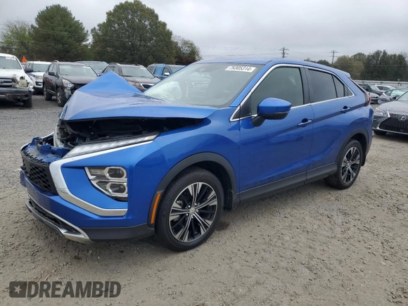 2022 Mitsubishi Eclipse Cross SE with VIN JA4ASWAA8NZ050022, listed as a Copart auction lot 79305314 with 40,617 mi miles and Salvage title. Bid and sale history available at DreamBid. Image 1.