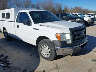 2014 Ford F-150 XL with VIN 1FTMF1CM0EKG22856, listed as a IAAI auction lot 41677979 with 158,580 mi miles. Bid and sale history available at carsss.com. Image 1.