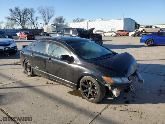 2008 Honda Civic Sdn Si with VIN 2HGFA55578H712748, listed as a Copart auction lot 41538635 with 0 mi miles and Salvage Title. Bid and sale history available at carsss.com. Image 4.