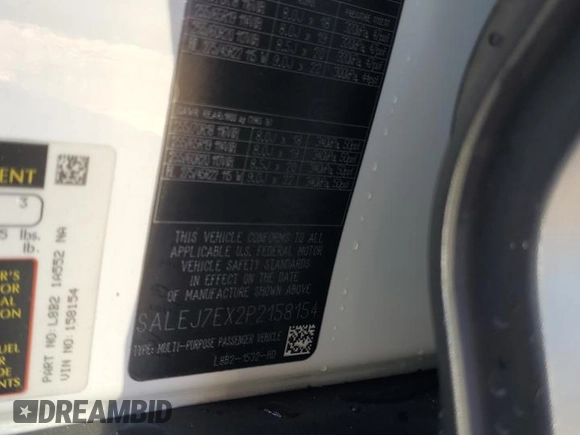 2023 Land Rover Defender S with VIN SALEJ7EX2P2158154, listed as a Copart auction lot 46595065 with 13,045 mi miles and Salvage title. Bid and sale history available at DreamBid. Image 15.