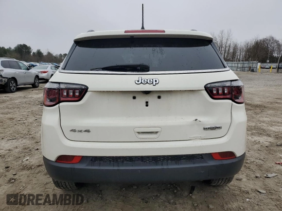 2020 Jeep Compass Latitude with VIN 3C4NJDBB0LT125967, listed as a Copart auction lot 49614375 with 52,845 mi miles and Salvage Title. Bid and sale history available at carsss.com. Image 6.