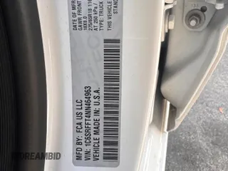 2022 Ram 1500 Lone Star with VIN 1C6SRFFT4NN464963, listed as a Copart auction lot 86011044 with 28,752 mi miles and Non repairable. Bid and sale history available at DreamBid. Image 10.