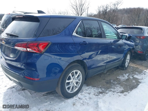 2023 Chevrolet Equinox LT with VIN 3GNAXUEG0PS147569, listed as a IAAI auction lot 41611473 with 21,837 mi miles. Bid and sale history available at carsss.com. Image 4.