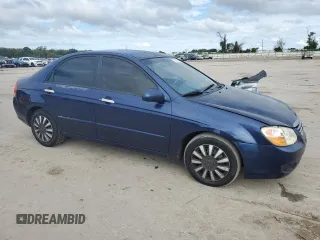 2007 Kia Spectra EX with VIN KNAFE121675438264, listed as a Copart auction lot 75255394 with 173,102 mi miles and Salvage Title. Bid and sale history available at carsss.com. Image 4.
