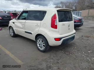 2013 Kia Soul + with VIN KNDJT2A61D7775396, listed as a IAAI auction lot 41864675 with 116,846 mi miles. Bid and sale history available at carsss.com. Image 3.