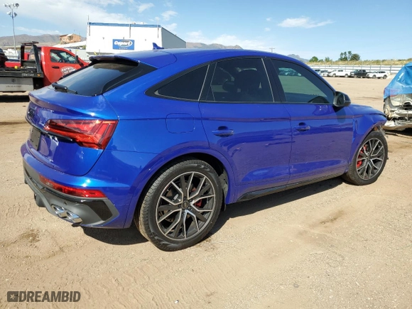 2024 Audi SQ5 Sportback Premium Plus with VIN WA124AFY2R2088187, listed as a Copart auction lot 73215564 with 106 mi miles and Salvage Title. Bid and sale history available at carsss.com. Image 3.