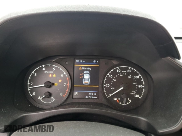 2022 Nissan Altima 2.5 S with VIN 1N4BL4BV7NN399974, listed as a Copart auction lot 48540365 with 43,735 mi miles and Salvage Title. Bid and sale history available at carsss.com. Image 9.