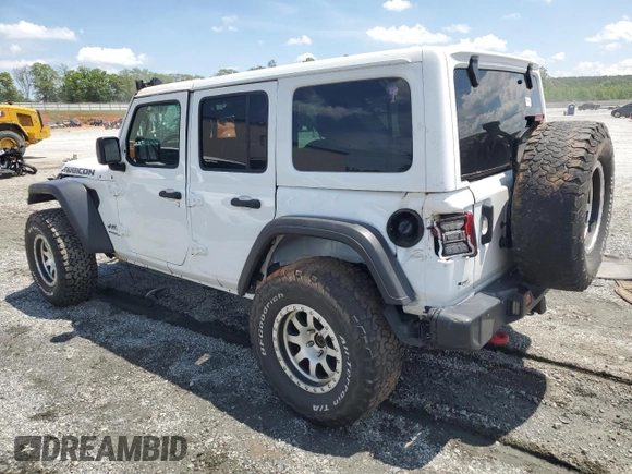 2021 Jeep Wrangler Unlimited Rubicon with VIN 1C4HJXFN6MW685250, listed as a Copart auction lot 55730915 with 48,049 mi miles and Salvage Title. Bid and sale history available at DreamBid. Image 2.