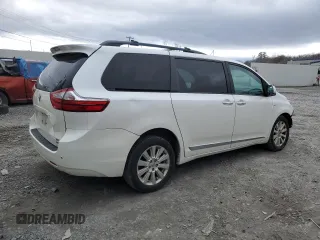 2016 Toyota Sienna Ltd with VIN 5TDDK3DC0GS138484, listed as a Copart auction lot 53599575 with 104,218 mi miles and Salvage Title. Bid and sale history available at carsss.com. Image 3.