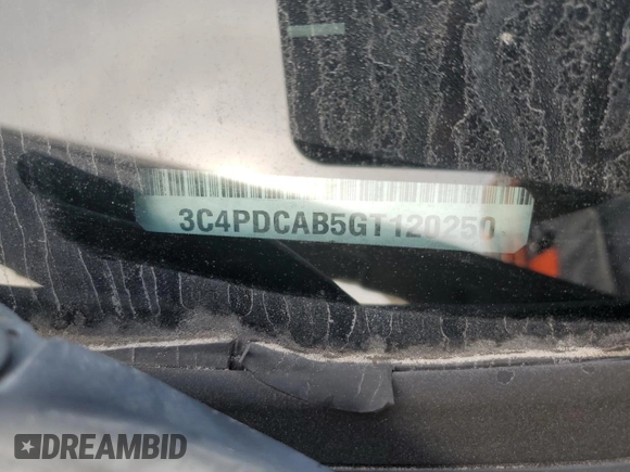2016 Dodge Journey SE with VIN 3C4PDCAB5GT120250, listed as a Copart auction lot 53797465 with 164,895 mi miles and Clean Title. Bid and sale history available at DreamBid. Image 13.