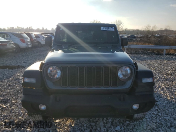 2024 Jeep Wrangler Sport с VIN 1C4PJXKN6RW214949, выставлен на аукционе Copart как лот 83198874 с пробегом 36 851 миль миль и Списание • Salvage title. История ставок и продаж доступна на DreamBid. Изображение 5.