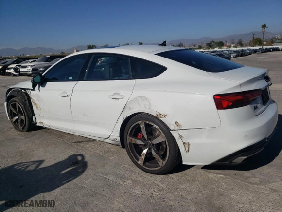 2022 Audi A5 Sportback S line Premium Plus with VIN WAUFACF59NA036277, listed as a Copart auction lot 46436005 with 25,624 mi miles and Salvage Title. Bid and sale history available at carsss.com. Image 2.