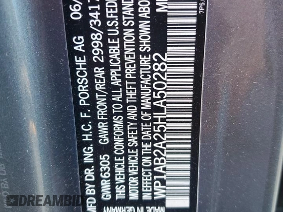 2017 Porsche Cayenne S с VIN WP1AB2A25HLA50282, выставлен на аукционе Copart как лот 80912384 с пробегом 44 744 миль миль и Списание • Salvage title. История ставок и продаж доступна на DreamBid. Изображение 13.