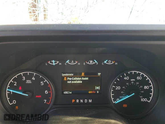 2024 Ford F-250 XL with VIN 1FT7W2BN8REE21871, listed as a Copart auction lot 52509965 with 4,082 mi miles and Salvage title. Bid and sale history available at DreamBid. Image 9.