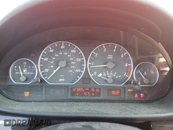 2002 BMW 3 Series 330Ci with VIN WBABS53422JU89428, listed as a Copart auction lot 47405845 with 127,895 mi miles and Salvage Title. Bid and sale history available at carsss.com. Image 9.