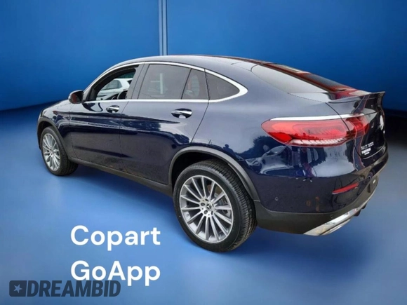 2021 Mercedes-Benz GLC with VIN W1N0J8EB6MF972350, listed as a Copart auction lot 48615825 with 56,399 mi miles and Clean Title. Bid and sale history available at carsss.com. Image 3.